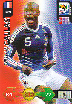 William Gallas France Panini 2010 World Cup #146